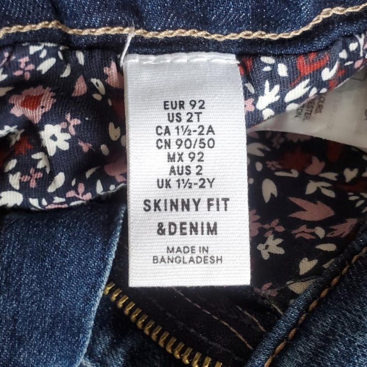 Джинсы утепленные H&M р.92