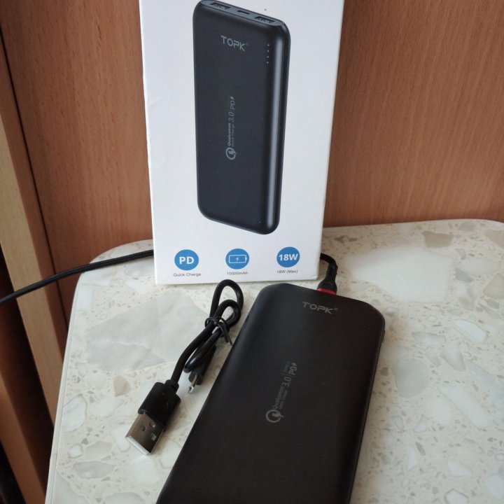 Powerbank QC3 18w 10000 м type C PD,QC 3,0