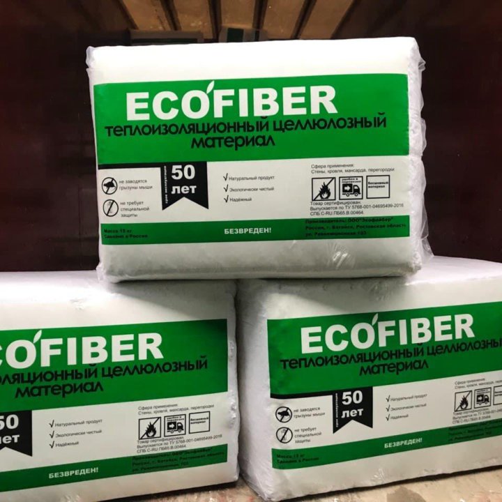 Утепление ЭкоВатой EcoFiber