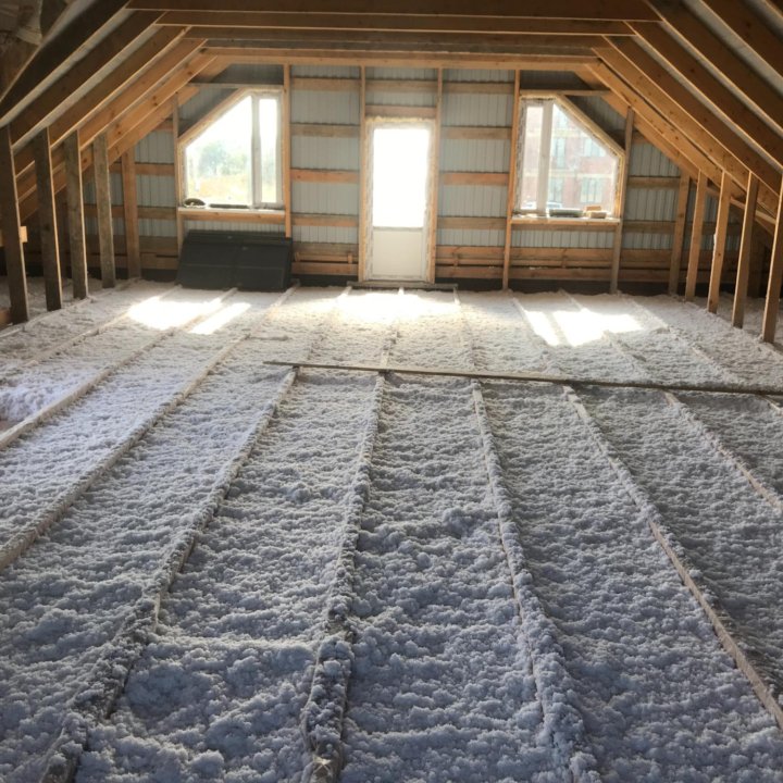 Утепление ЭкоВатой EcoFiber