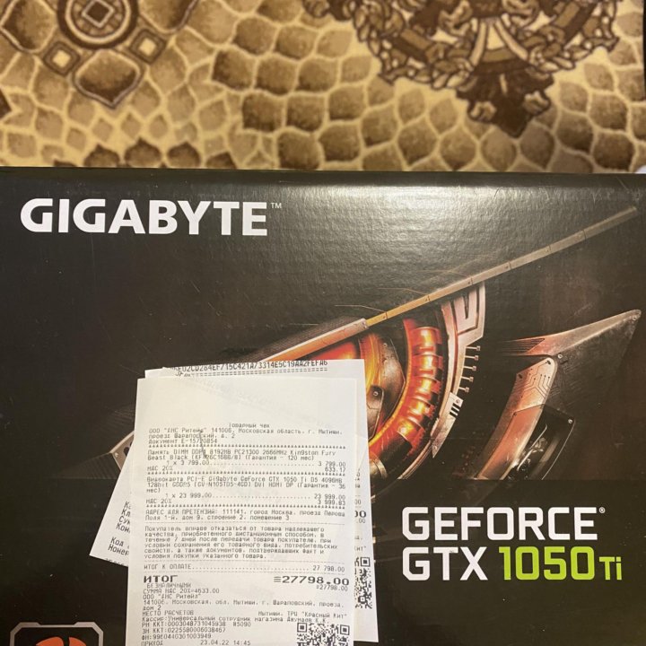 Видеокарта gigabyte geforce gtx 1050 ti