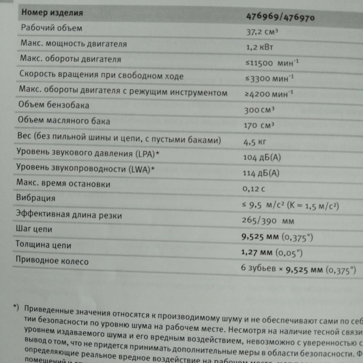 Цепная бензопила 37.2 см3