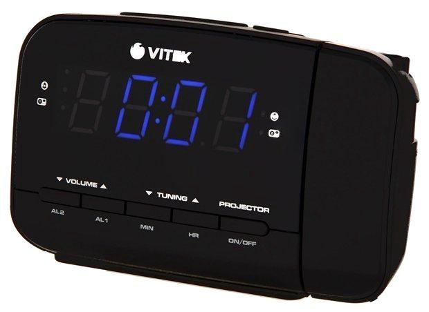 Радиочасы VITEK 6611-VT(BK) FM 87,5-108,0 МГц