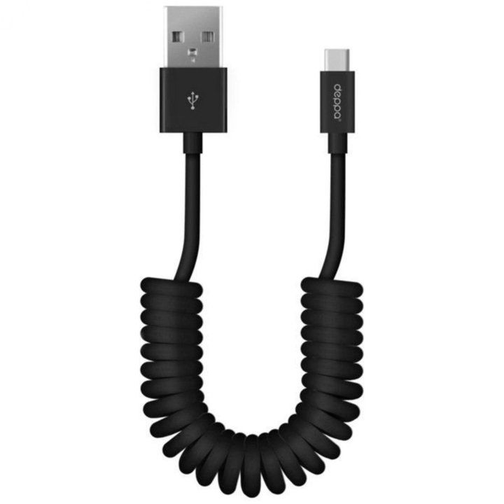 Кабель Deppa USB - USB Type-C витой (72278), 1 шт.