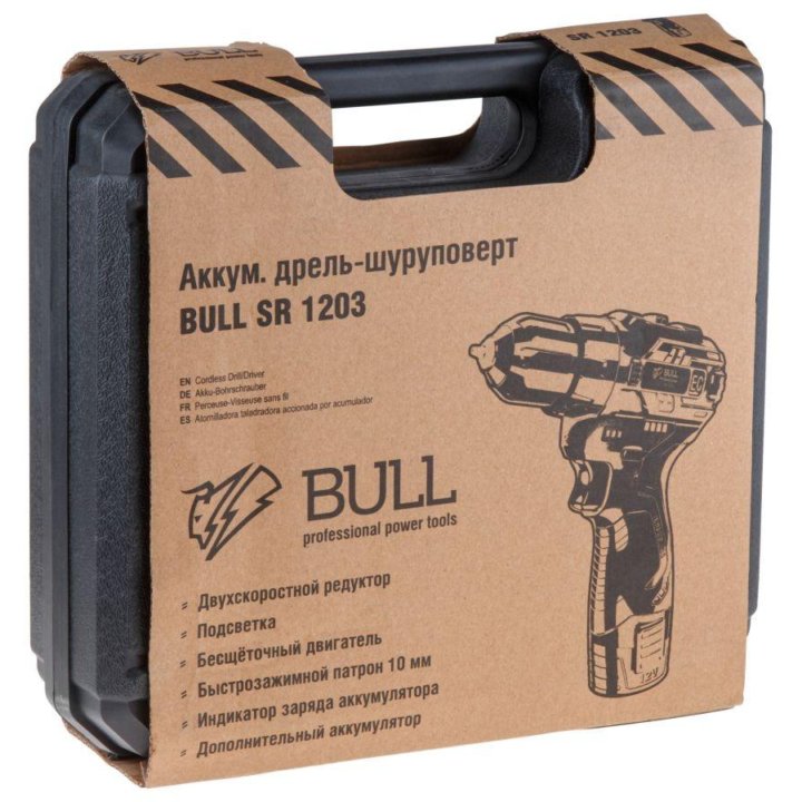 Шуруповерт бесщеточный 12 В 40 Нм Bull SR 1203