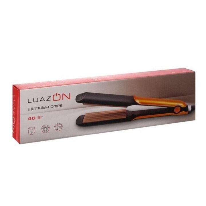 Щипцы-гофре LuazON LW-19, 40 Вт, алюминиевое покры