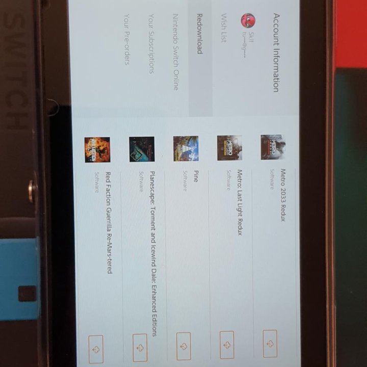 Nintendo switch с аккаунтом.