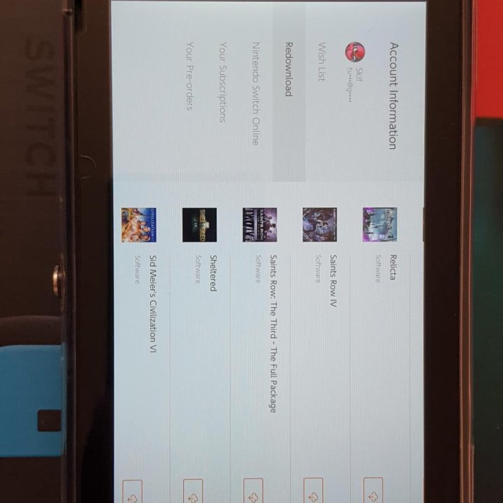 Nintendo switch с аккаунтом.