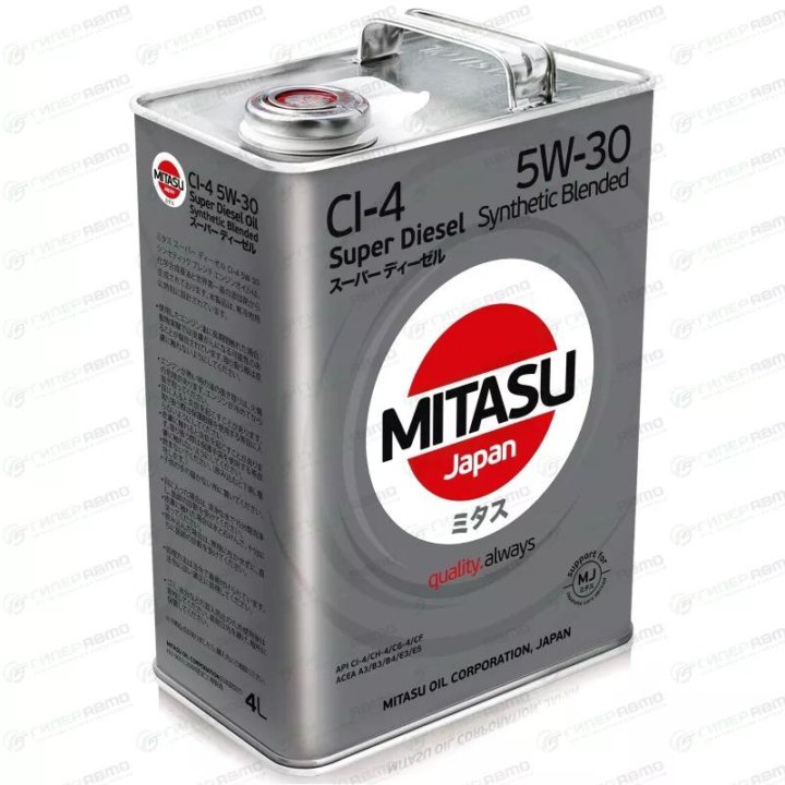 Mitasu Super Diesel 5W30 CI-4, 4л