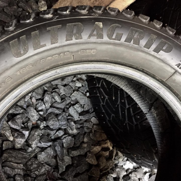 195/60/15 Goodyear Ultragrip Ice Arctic. 1шт