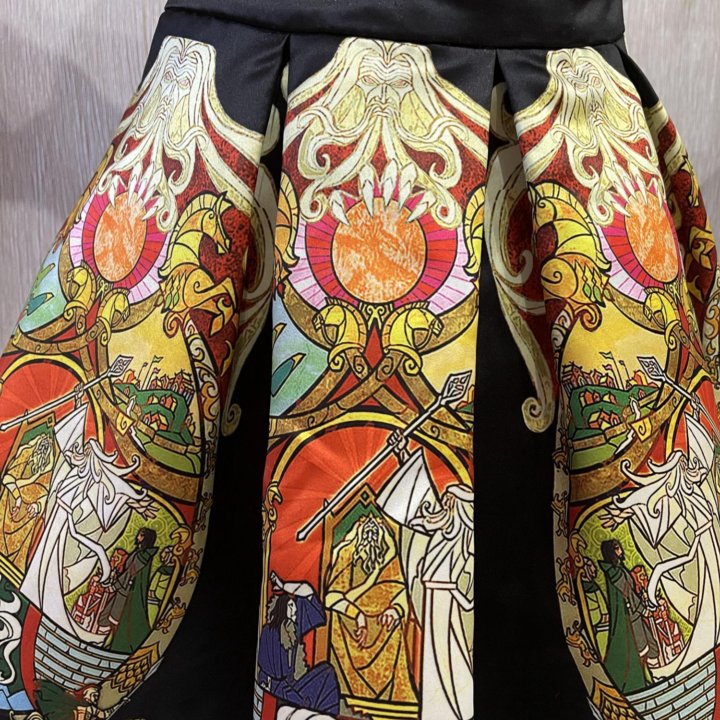 Юбка атласная