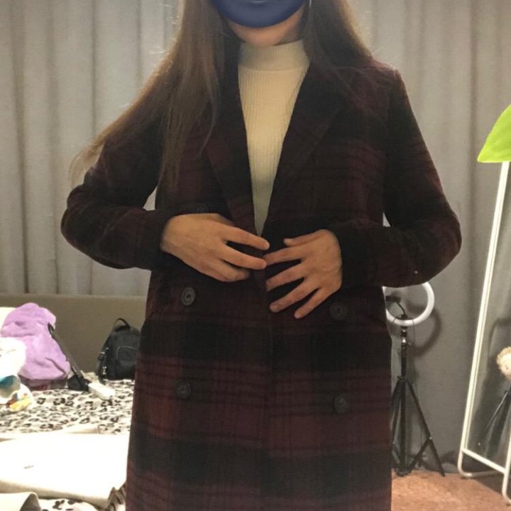 Пальто клетчатое