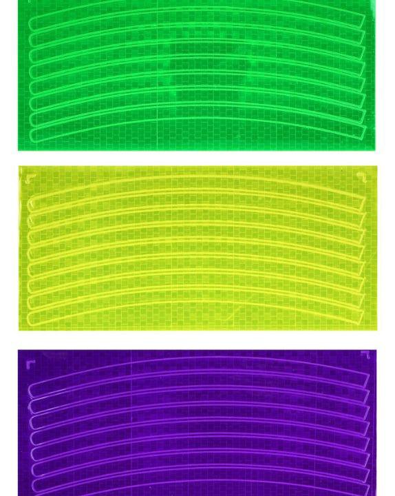 Наклейки светоотражающие 8шт на колесо 22х10см,