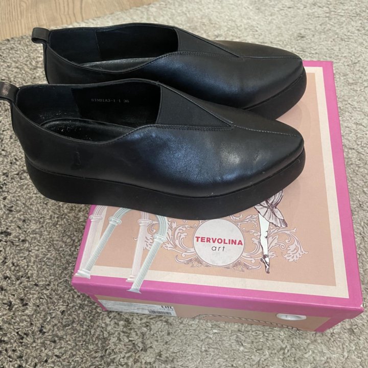 Лоферы кожа