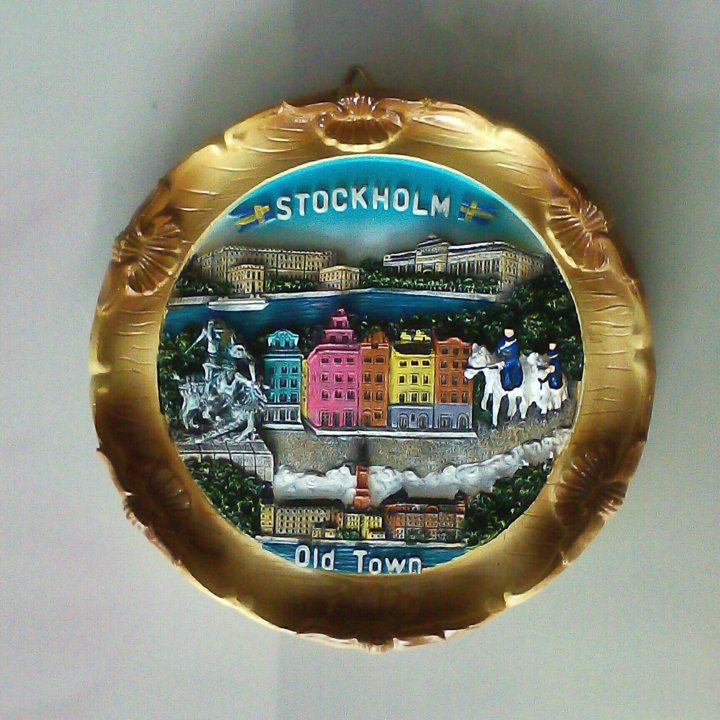 Декоративная тарелка Швеция Stockholm Old Town.