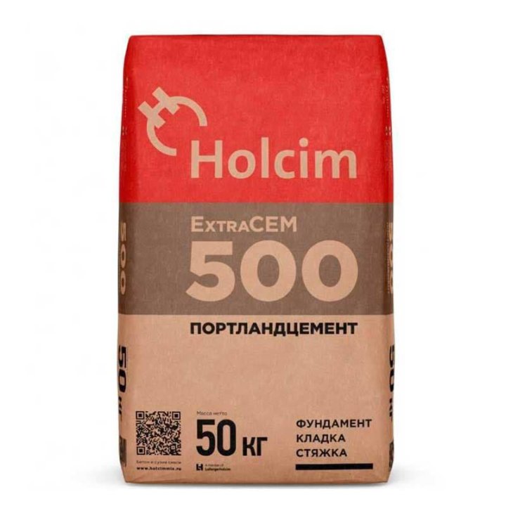 Цемент М500Д0, Цемент в мешках Holcim