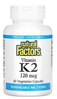 Natural Factors витамин K2 100 мкг 60 капсул