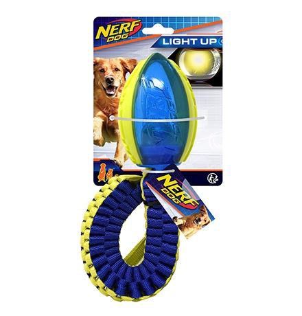 Nerf Dog Light Up Мяч для Регби Светящийся с плете