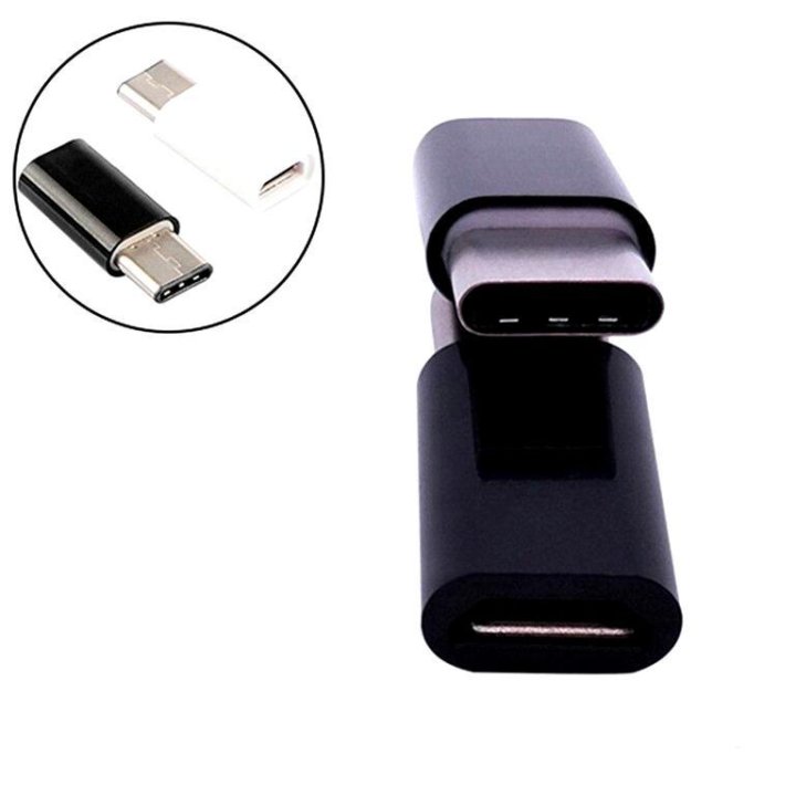 Переходник Type C папа - Micro USB мама, черный но