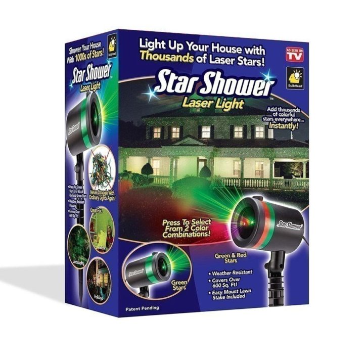 Лазерный проектор Star Shower Laser Light новый