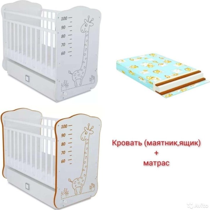 Кровать с маяником +матрас