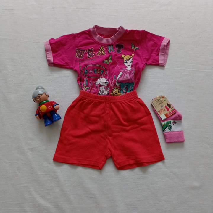 Пакет детской летней одежды на девочку 68-74 р