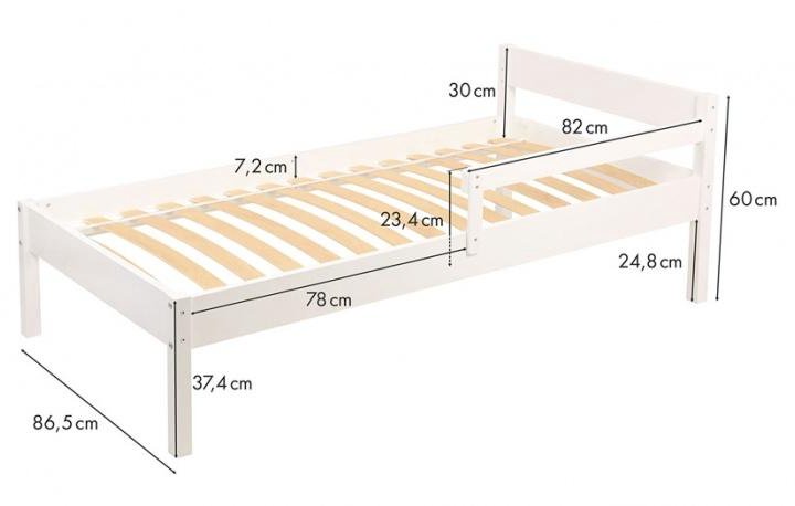 КРОВАТЬ POLINI KIDS SIMPLE 840, БЕЛЫЙ