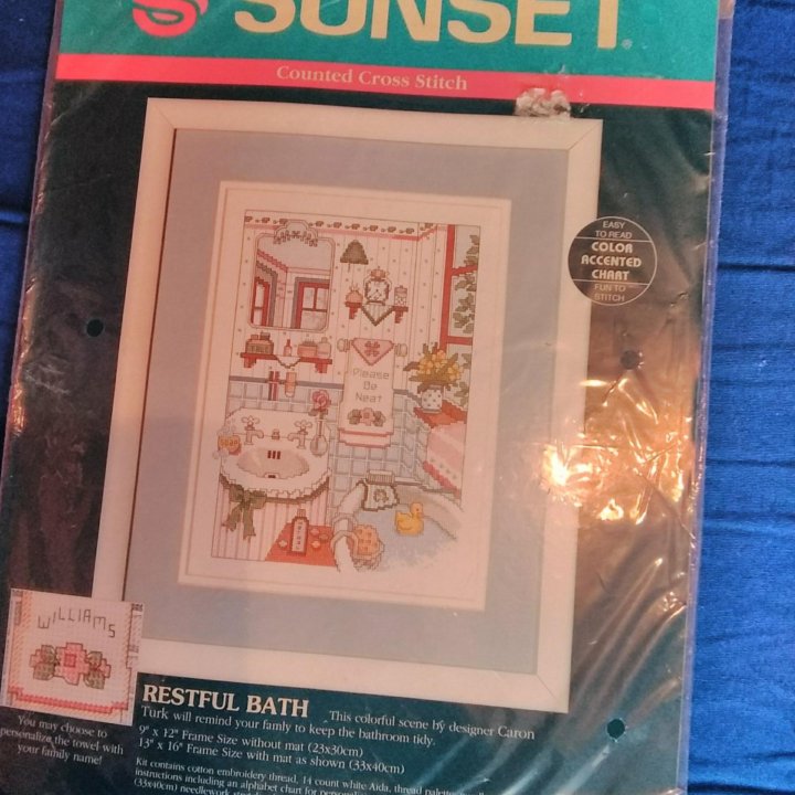 Набор для вышивания SUNSET,RESTFUL BATH, оригинал