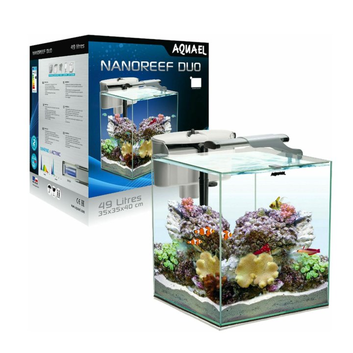 Аквариум Aquael Nano Reef Duo Led 49 л белый