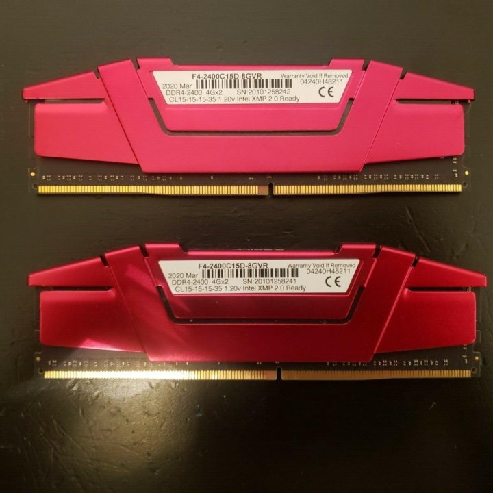 Игровая GSkill RipJaws 8GB 2 по 4Gb 2400 MHz DDR4