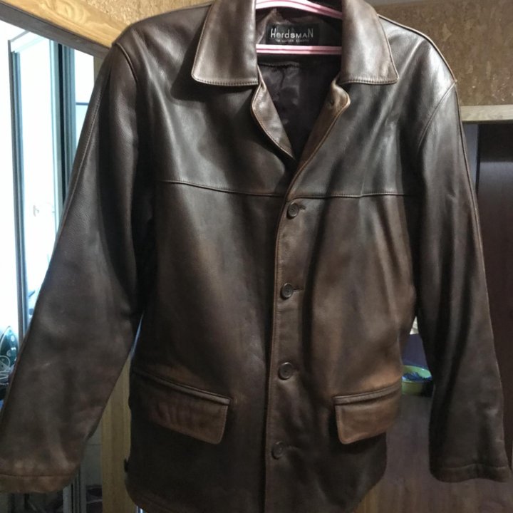 Кожаный пиджак 2 хL размер