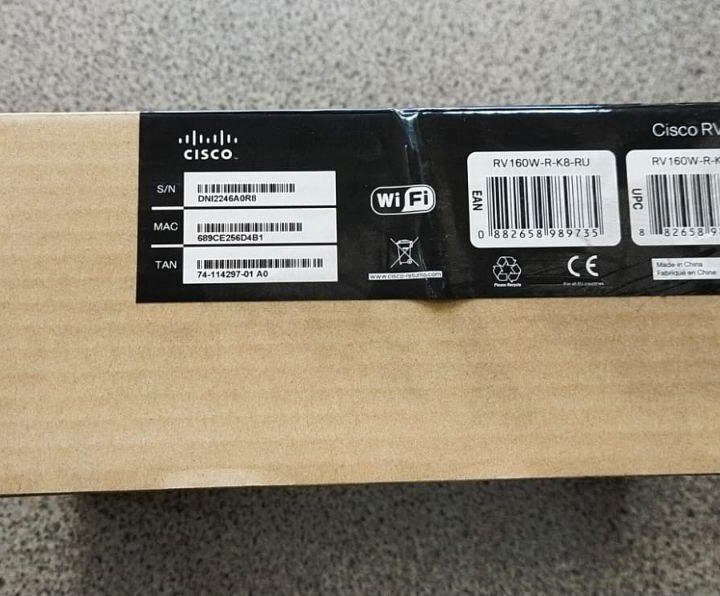 Маршрутизатор роутер router Cisco RV160W-R-K8-RU