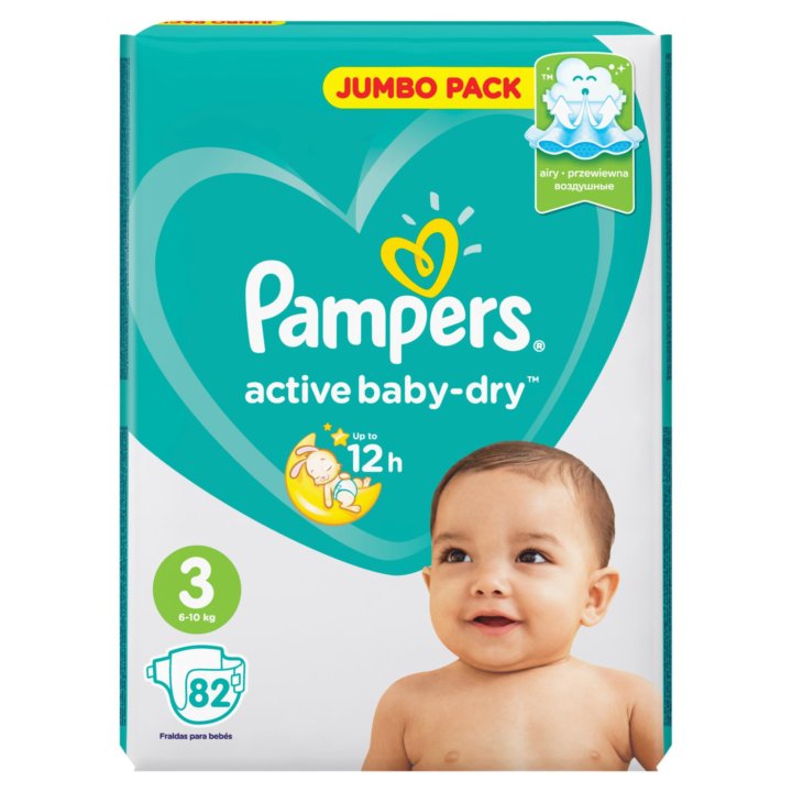 Pampers Active Baby-Dry р.4 8-14кг, 70шт