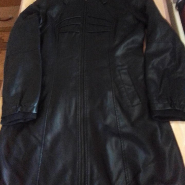 Плащ экокожа