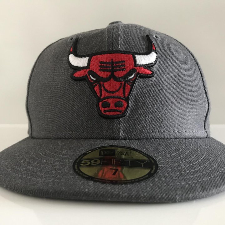 Бейсболка New Era Chicago Bulls (серый) 59FIFTY