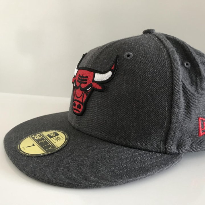 Бейсболка New Era Chicago Bulls (серый) 59FIFTY