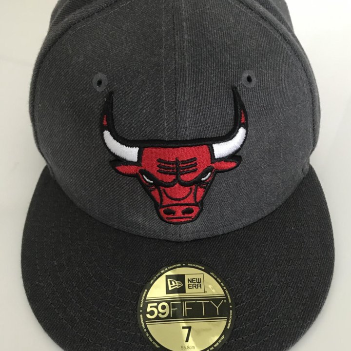 Бейсболка New Era Chicago Bulls (серый) 59FIFTY