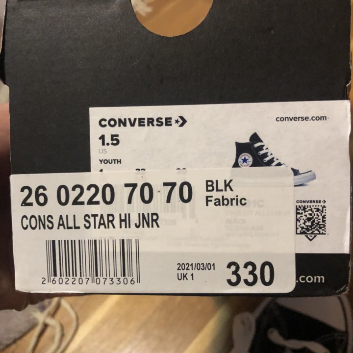 Оригинальные новые кеды converse 33 размер