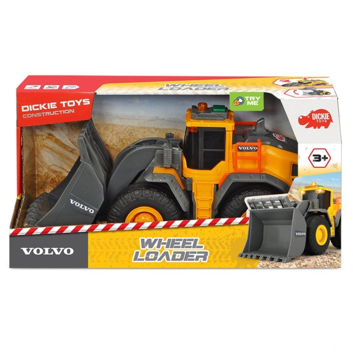 Новый Погрузчик Dickie Toys Volvo (3723003), 23 см