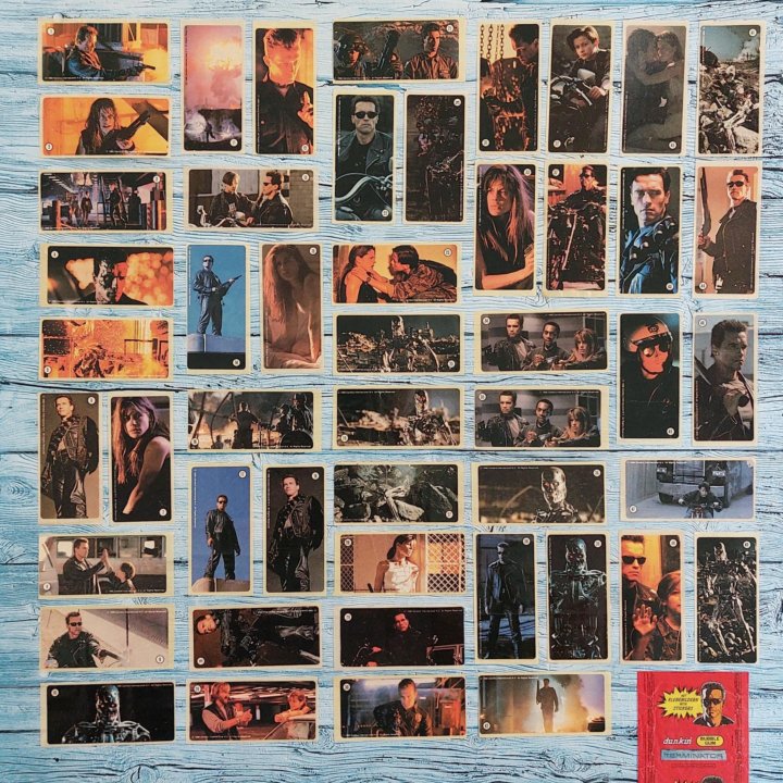 Полная коллекция от жвачек 90-х Терминатор 2
