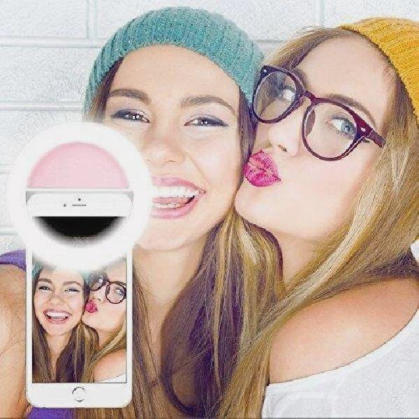 Селфи кольцо - Selfie Ring Light от USB, розовое н