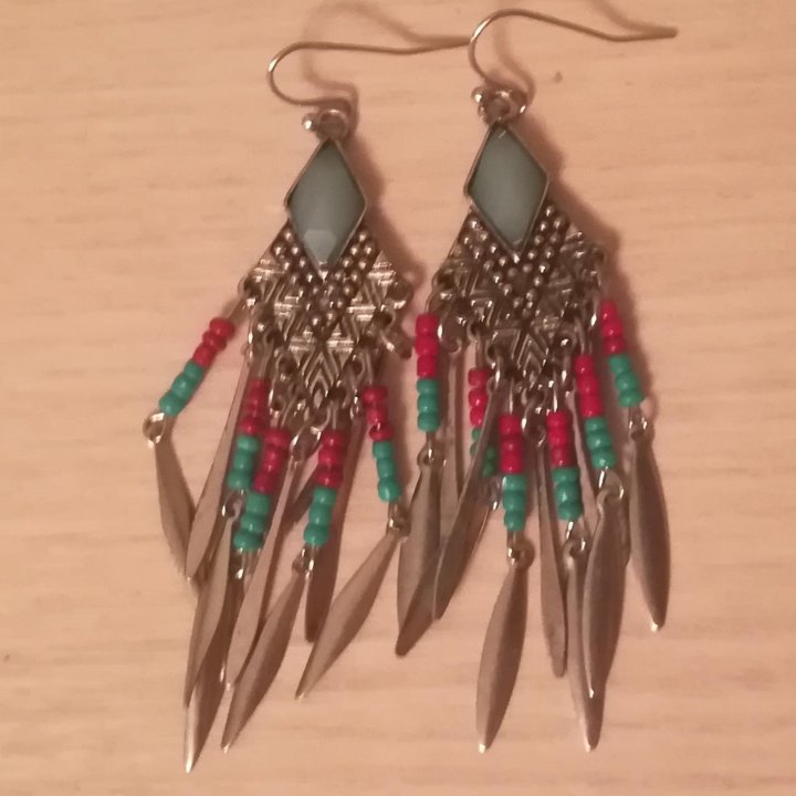 Серьги в индейском стиле