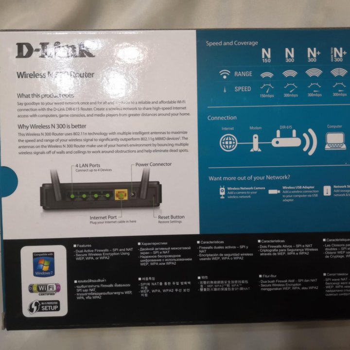 D-Link Wireles N300 Router DIR-615