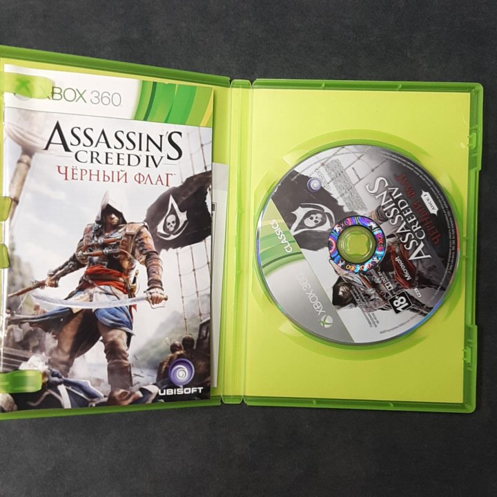 Assassin's creed Черный флаг (Xbox 360, гарантия)