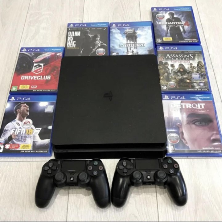 Sony PlayStation 4slim+игры в идеале