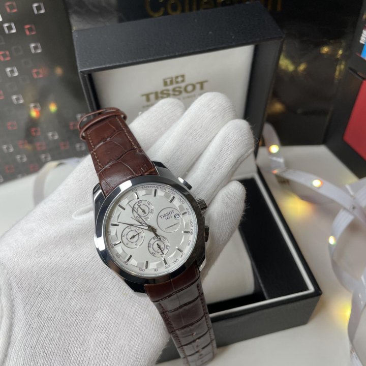 Tissot Couturier на кожаном ремне Новые