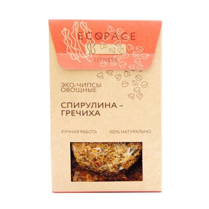 Овощные чипсы со спирулиной и гречихой EcoSpace, 1