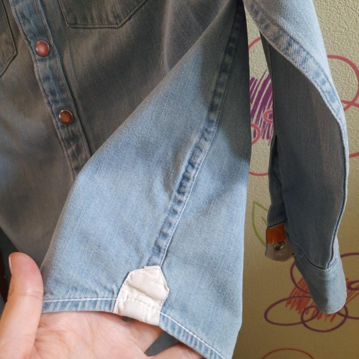 Рубашка джинсовая, 6-7 лет