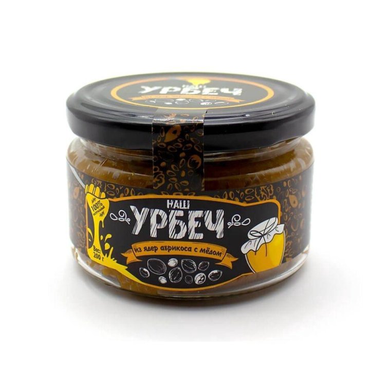 Урбеч из косточки абрикоса с мёдом НашУрбеч, 200 г