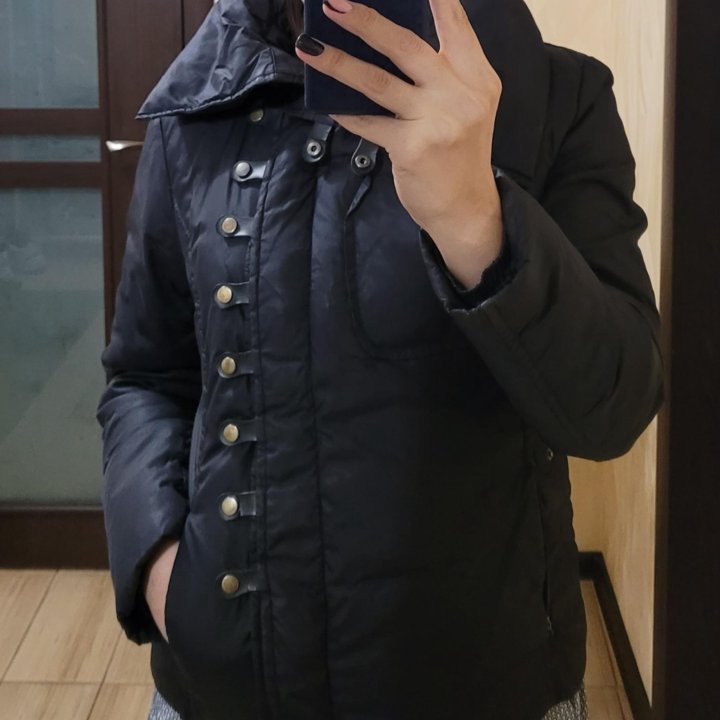 Куртка женская демисезонная чёрная размер 44